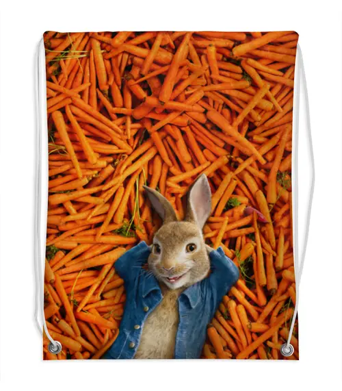Заказать рюкзак в Москве. Рюкзак-мешок с полной запечаткой Кролик Питер от skynatural - готовые дизайны и нанесение принтов.