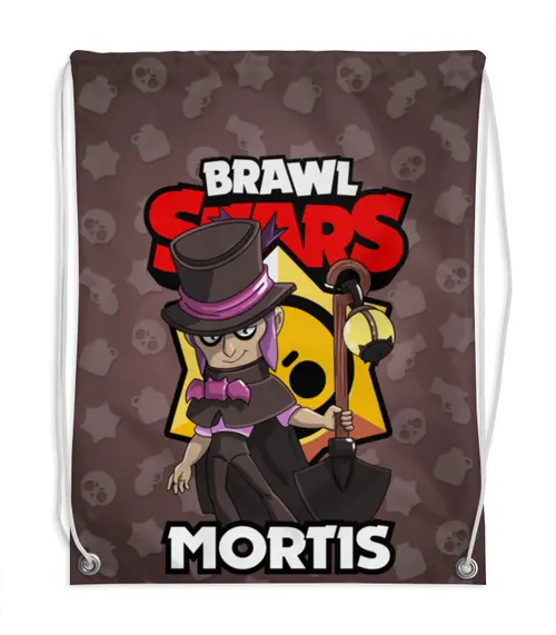 Заказать рюкзак в Москве. Рюкзак-мешок с полной запечаткой BRAWL STARS MORTIS от geekbox - готовые дизайны и нанесение принтов.