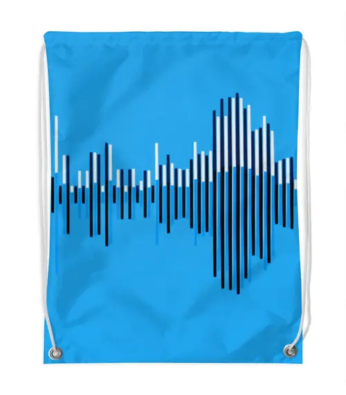 Заказать рюкзак в Москве. Рюкзак-мешок с полной запечаткой Звуковая волна от THE_NISE  - готовые дизайны и нанесение принтов.