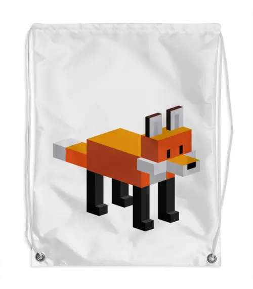 Заказать рюкзак в Москве. Рюкзак-мешок с полной запечаткой Майнкрафт Minecraft Лиса от MariYang  - готовые дизайны и нанесение принтов.