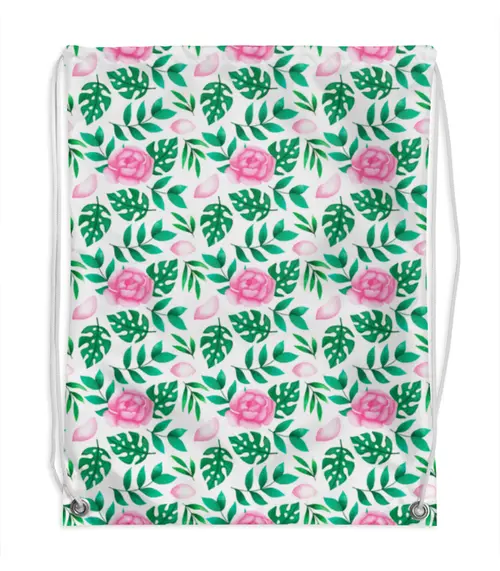 Заказать рюкзак в Москве. Рюкзак-мешок с полной запечаткой Акварельный цветочный узор от Antaya - готовые дизайны и нанесение принтов.