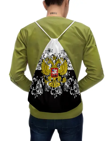 Заказать рюкзак в Москве. Рюкзак-мешок с полной запечаткой Узор и герб от THE_NISE  - готовые дизайны и нанесение принтов.
