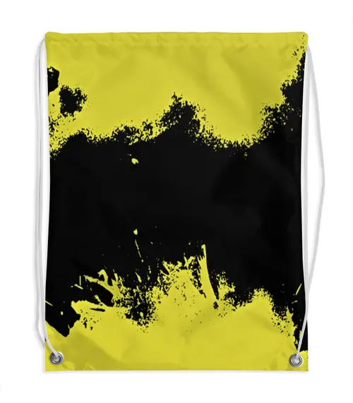 Заказать рюкзак в Москве. Рюкзак-мешок с полной запечаткой Черно-желтые краски от THE_NISE  - готовые дизайны и нанесение принтов.