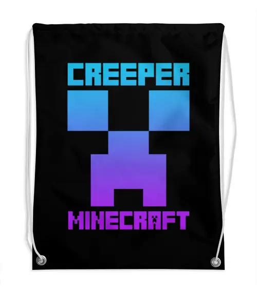 Заказать рюкзак в Москве. Рюкзак-мешок с полной запечаткой MINECRAFT CREEPER от weeert - готовые дизайны и нанесение принтов.