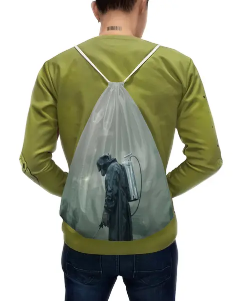 Заказать рюкзак в Москве. Рюкзак-мешок с полной запечаткой Чернобыль от skynatural - готовые дизайны и нанесение принтов.