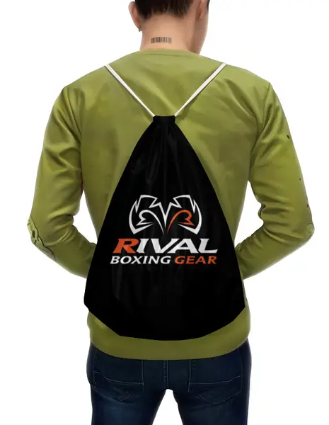 Заказать рюкзак в Москве. Рюкзак-мешок с полной запечаткой Rival boxing gear от moscomdirect@gmail.com - готовые дизайны и нанесение принтов.