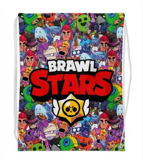 Заказать рюкзак в Москве. Рюкзак-мешок с полной запечаткой BRAWL STARS от geekbox - готовые дизайны и нанесение принтов.