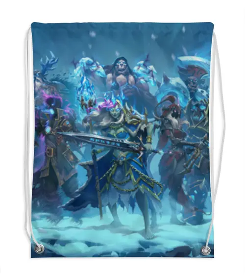 Заказать рюкзак в Москве. Рюкзак-мешок с полной запечаткой Knights Of The Frozen Throne от Media M  - готовые дизайны и нанесение принтов.