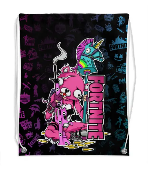 Заказать рюкзак в Москве. Рюкзак-мешок с полной запечаткой Fortnite, Cuddle Team Leader от geekbox - готовые дизайны и нанесение принтов.