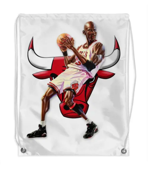 Заказать рюкзак в Москве. Рюкзак-мешок с полной запечаткой Michael Jordan Cartooney от Mesk08 - готовые дизайны и нанесение принтов.