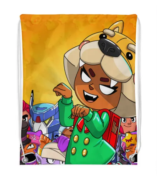 Заказать рюкзак в Москве. Рюкзак-мешок с полной запечаткой BRAWL STARS NITA от geekbox - готовые дизайны и нанесение принтов.