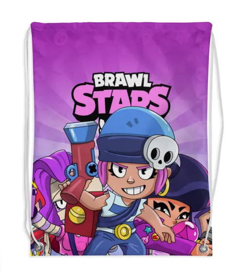 Заказать рюкзак в Москве. Рюкзак-мешок с полной запечаткой BRAWL STARS PENNY  от geekbox - готовые дизайны и нанесение принтов.