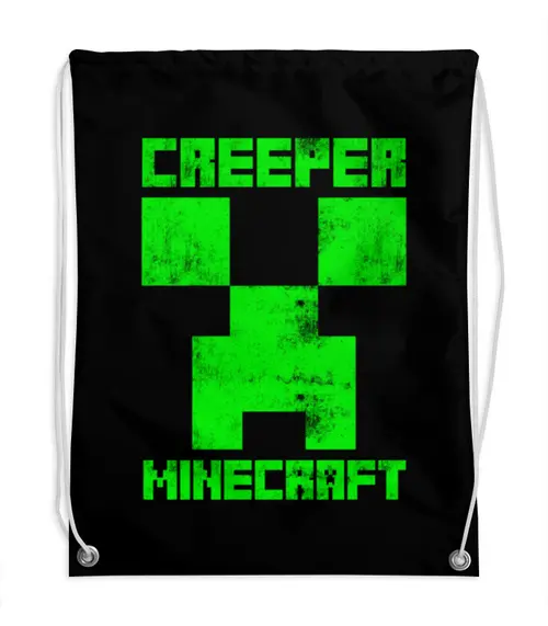 Заказать рюкзак в Москве. Рюкзак-мешок с полной запечаткой MINECRAFT CREEPER от vista12761@rambler.ru - готовые дизайны и нанесение принтов.