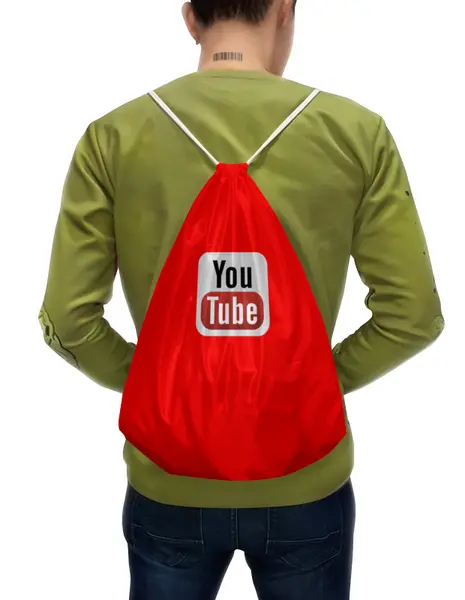 Заказать рюкзак в Москве. Рюкзак-мешок с полной запечаткой YouTube от Jimmy Flash - готовые дизайны и нанесение принтов.