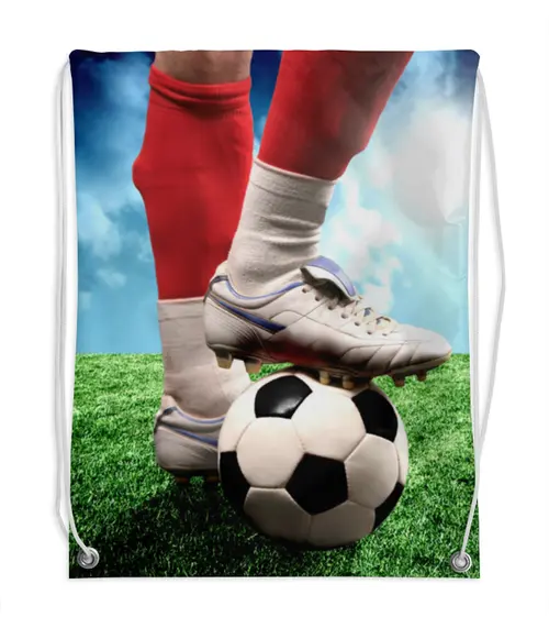 Заказать рюкзак в Москве. Рюкзак-мешок с полной запечаткой Футбольный мяч от T-shirt print  - готовые дизайны и нанесение принтов.