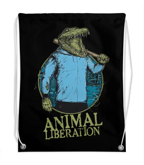 Заказать рюкзак в Москве. Рюкзак-мешок с полной запечаткой Animal liberation от Leichenwagen - готовые дизайны и нанесение принтов.