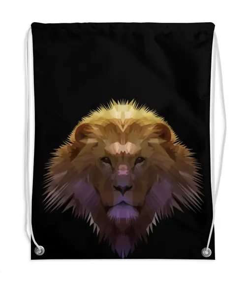 Заказать рюкзак в Москве. Рюкзак-мешок с полной запечаткой Африканский лев. от lissaart@yandex.ru - готовые дизайны и нанесение принтов.
