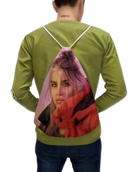 Заказать рюкзак в Москве. Рюкзак-мешок с полной запечаткой Billie Eilish от Jimmy Flash - готовые дизайны и нанесение принтов.