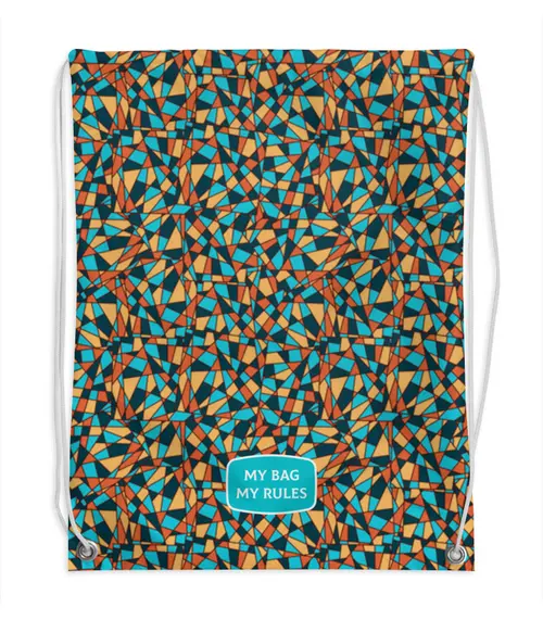 Заказать рюкзак в Москве. Рюкзак-мешок с полной запечаткой MY BAG, MY RULES от Elena Zalivochkina - готовые дизайны и нанесение принтов.