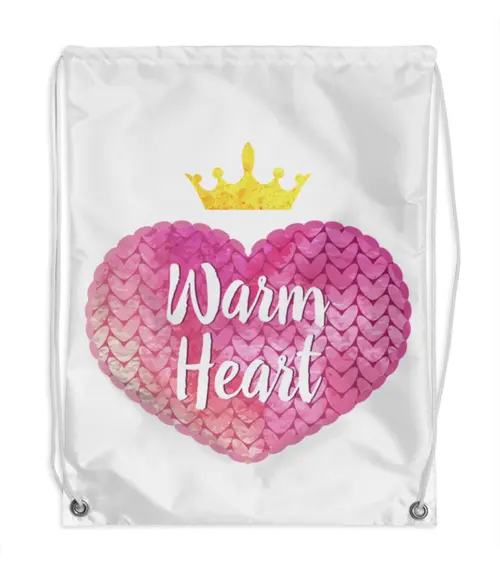 Заказать рюкзак в Москве. Рюкзак-мешок с полной запечаткой Теплое сердце от Antaya - готовые дизайны и нанесение принтов.
