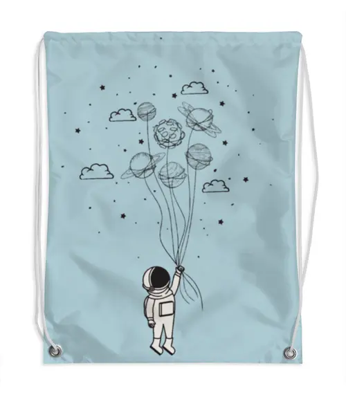Заказать рюкзак в Москве. Рюкзак-мешок с полной запечаткой Космос Космонавт  от MariYang  - готовые дизайны и нанесение принтов.