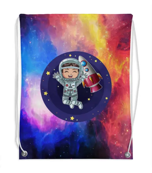 Заказать рюкзак в Москве. Рюкзак-мешок с полной запечаткой Космонавт от THE_NISE  - готовые дизайны и нанесение принтов.