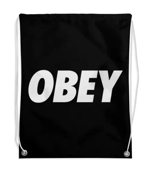 Заказать рюкзак в Москве. Рюкзак-мешок с полной запечаткой OBEY  от DESIGNER   - готовые дизайны и нанесение принтов.