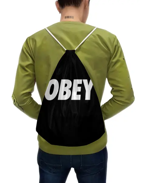 Заказать рюкзак в Москве. Рюкзак-мешок с полной запечаткой OBEY  от DESIGNER   - готовые дизайны и нанесение принтов.