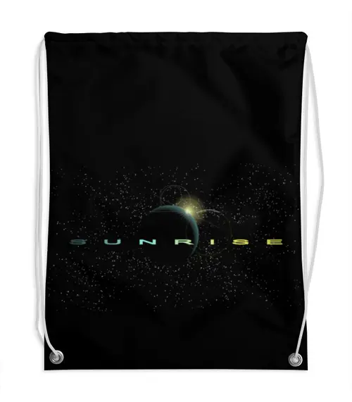 Заказать рюкзак в Москве. Рюкзак-мешок с полной запечаткой Восход Солнца над планетой. от Zorgo-Art  - готовые дизайны и нанесение принтов.