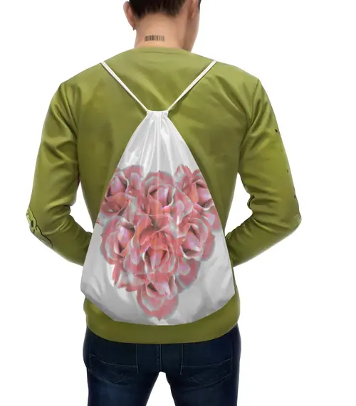 Заказать рюкзак в Москве. Рюкзак-мешок с полной запечаткой Розовые розы от Ольга Богуславская - готовые дизайны и нанесение принтов.