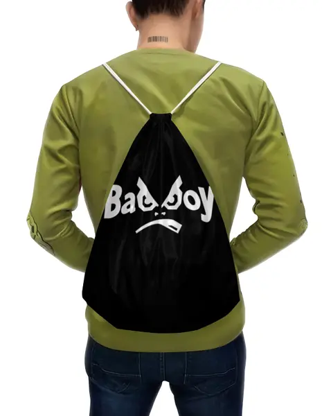 Заказать рюкзак в Москве. Рюкзак-мешок с полной запечаткой Bad Boy от DESIGNER   - готовые дизайны и нанесение принтов.