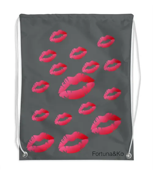 Заказать рюкзак в Москве. Рюкзак-мешок с полной запечаткой KISSes от FortunaAndKo - готовые дизайны и нанесение принтов.
