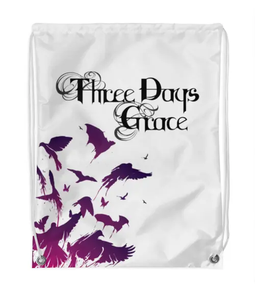 Заказать рюкзак в Москве. Рюкзак-мешок с полной запечаткой Three Days Grace от geekbox - готовые дизайны и нанесение принтов.