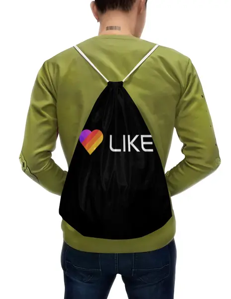 Заказать рюкзак в Москве. Рюкзак-мешок с полной запечаткой Like  от DESIGNER   - готовые дизайны и нанесение принтов.