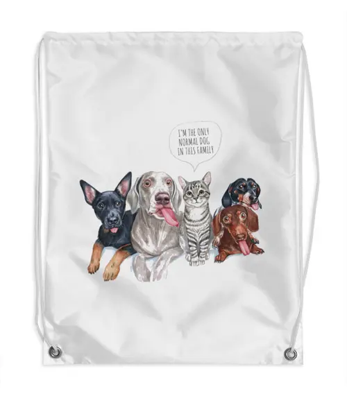 Заказать рюкзак в Москве. Рюкзак-мешок с полной запечаткой Животные Коты Собаки от MariYang  - готовые дизайны и нанесение принтов.