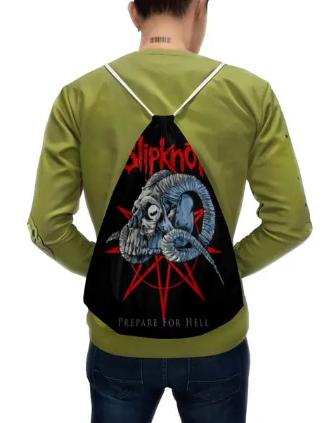 Заказать рюкзак в Москве. Рюкзак-мешок с полной запечаткой Slipknot от geekbox - готовые дизайны и нанесение принтов.