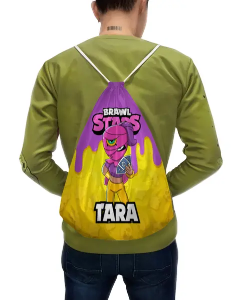 Заказать рюкзак в Москве. Рюкзак-мешок с полной запечаткой BRAWL STARS TARA от geekbox - готовые дизайны и нанесение принтов.