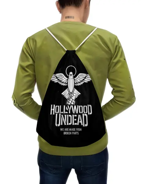Заказать рюкзак в Москве. Рюкзак-мешок с полной запечаткой Hollywood Undead от geekbox - готовые дизайны и нанесение принтов.