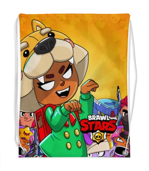 Заказать рюкзак в Москве. Рюкзак-мешок с полной запечаткой BRAWL STARS NITA от geekbox - готовые дизайны и нанесение принтов.
