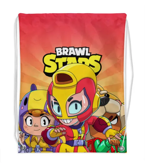 Заказать рюкзак в Москве. Рюкзак-мешок с полной запечаткой BRAWL STARS MAX  от geekbox - готовые дизайны и нанесение принтов.
