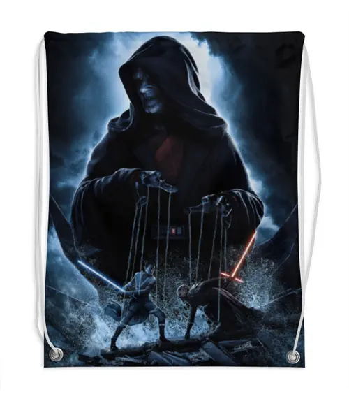 Заказать рюкзак в Москве. Рюкзак-мешок с полной запечаткой Palpatine Darth Sidious от Дана Столыпина - готовые дизайны и нанесение принтов.