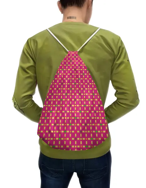 Заказать рюкзак в Москве. Рюкзак-мешок с полной запечаткой Розовый узор от valezar - готовые дизайны и нанесение принтов.
