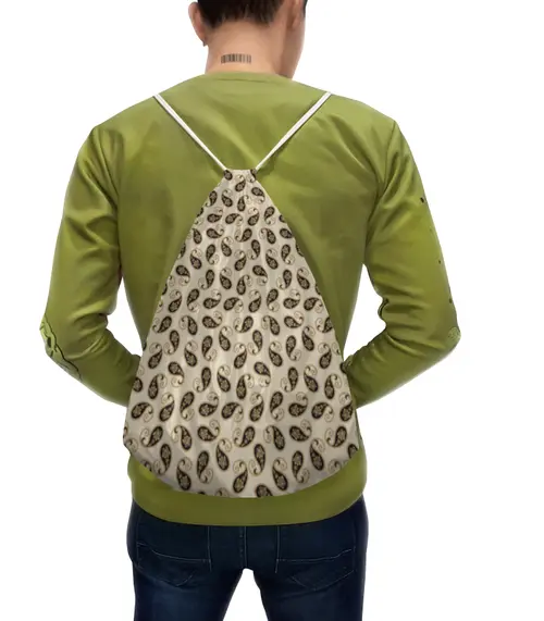Заказать рюкзак в Москве. Рюкзак-мешок с полной запечаткой Пейсли (Классика) от Аня Лукьянова - готовые дизайны и нанесение принтов.