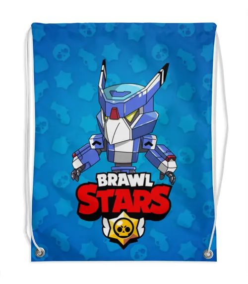 Заказать рюкзак в Москве. Рюкзак-мешок с полной запечаткой BRAWL STARS CROW от geekbox - готовые дизайны и нанесение принтов.