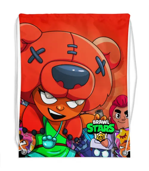 Заказать рюкзак в Москве. Рюкзак-мешок с полной запечаткой BRAWL STARS NITA от geekbox - готовые дизайны и нанесение принтов.