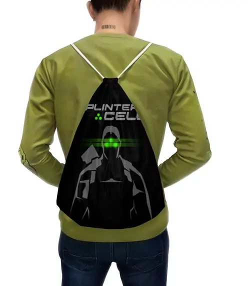Заказать рюкзак в Москве. Рюкзак-мешок с полной запечаткой Splinter Cell  от geekbox - готовые дизайны и нанесение принтов.
