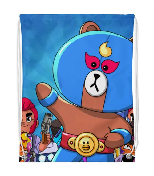 Заказать рюкзак в Москве. Рюкзак-мешок с полной запечаткой BRAWL STARS EL BROWN от geekbox - готовые дизайны и нанесение принтов.