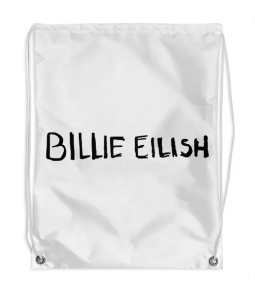 Заказать рюкзак в Москве. Рюкзак-мешок с полной запечаткой Billie Eilish от DESIGNER   - готовые дизайны и нанесение принтов.