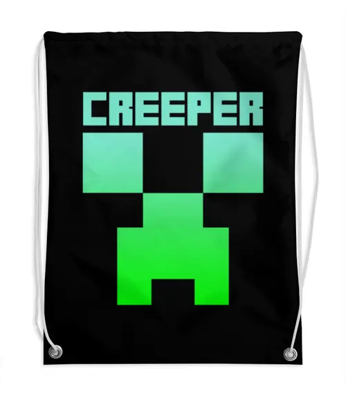 Заказать рюкзак в Москве. Рюкзак-мешок с полной запечаткой MINECRAFT CREEPER от vista12761@rambler.ru - готовые дизайны и нанесение принтов.