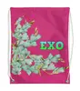 Заказать рюкзак в Москве. Рюкзак-мешок с полной запечаткой EXO зеленые цветы от nionilla - готовые дизайны и нанесение принтов.
